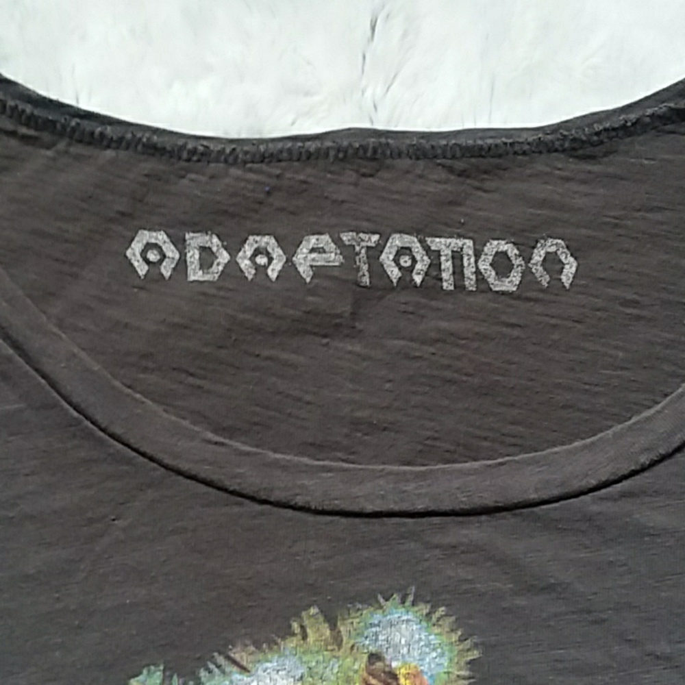❤Adaptation graphic tee with fringe bottom - Picture 3 of 7